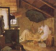 Carl Spitzweg The Poor Poet oil painting on canvas